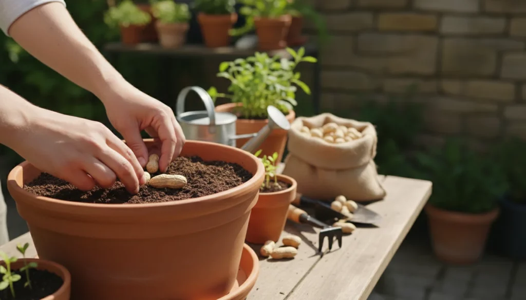 como plantar amendoim em vaso - Imagem de destaque: Como plantar amendoim em vaso: guia completo para colher em casa