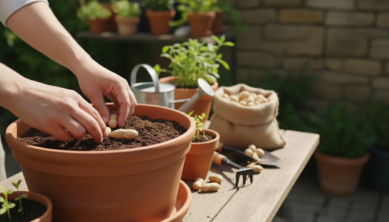 como plantar amendoim em vaso - Imagem de destaque: Como plantar amendoim em vaso: guia completo para colher em casa