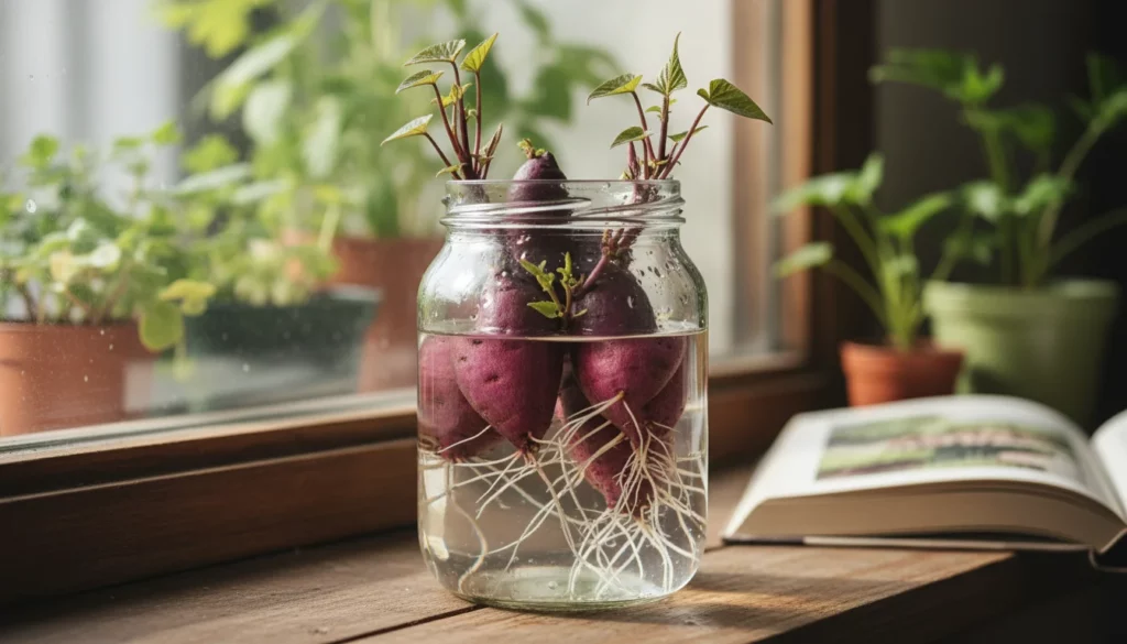 como plantar batata doce na agua - Imagem de destaque: Como plantar batata doce na água: guia completo passo a passo