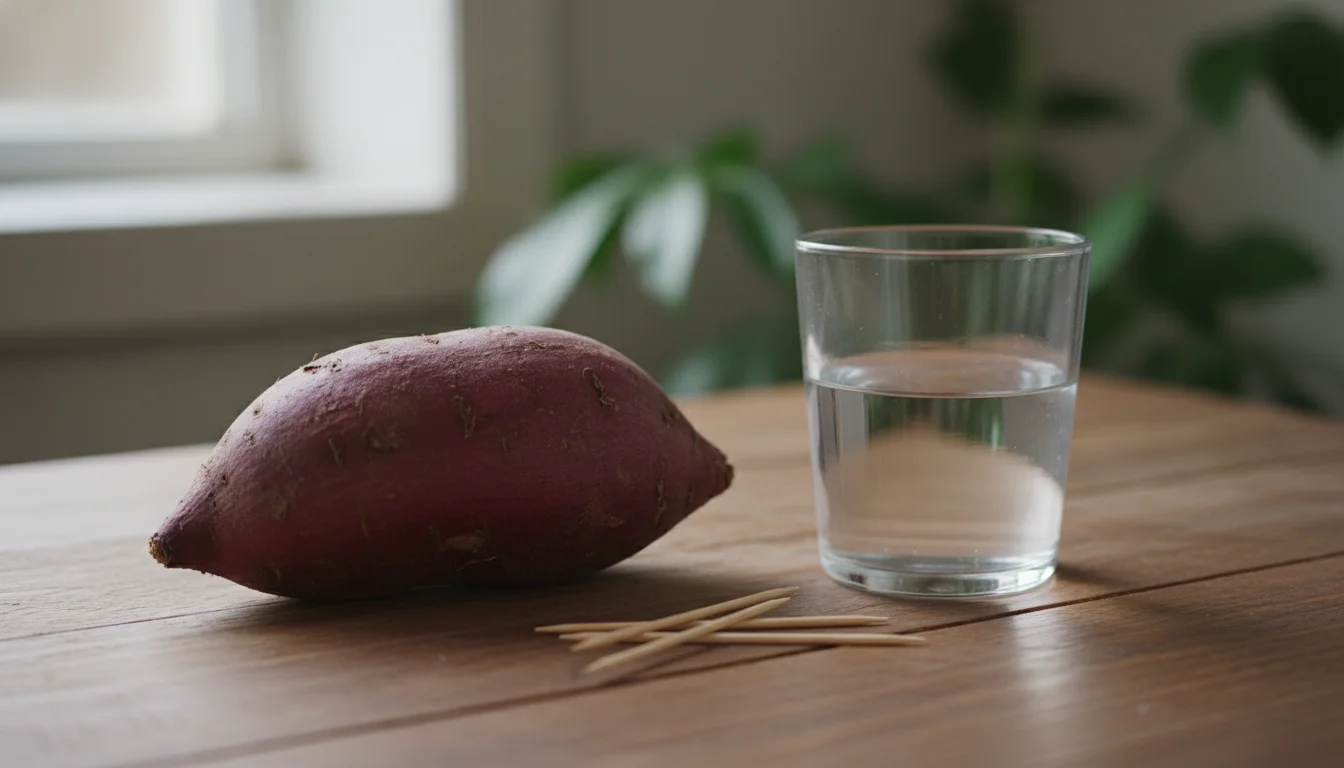 como plantar batata doce na agua
