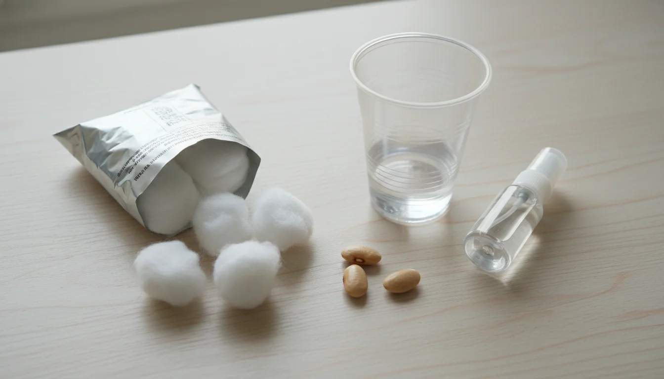 como plantar feijão no algodão