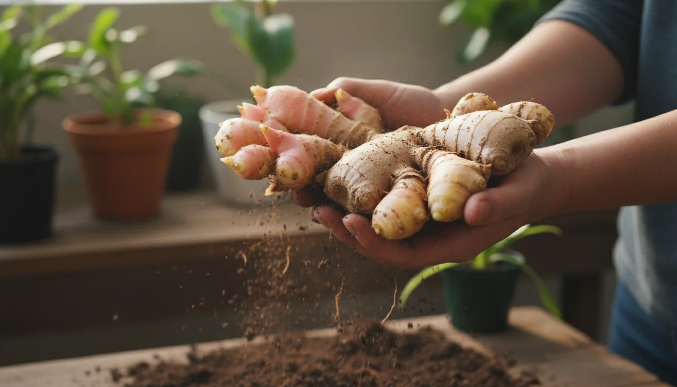 como plantar gengibre no vaso