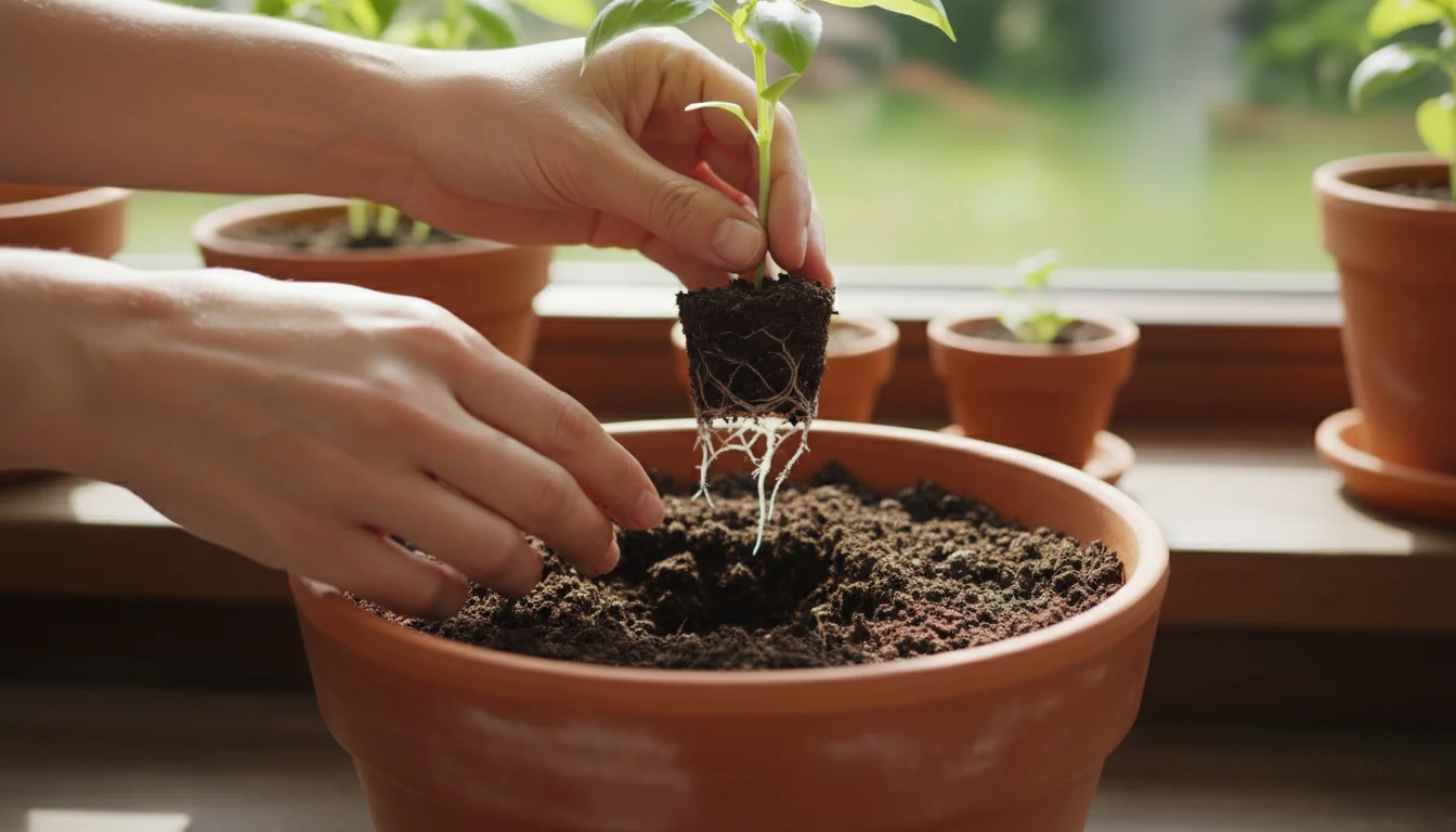 como plantar manjericão de galho