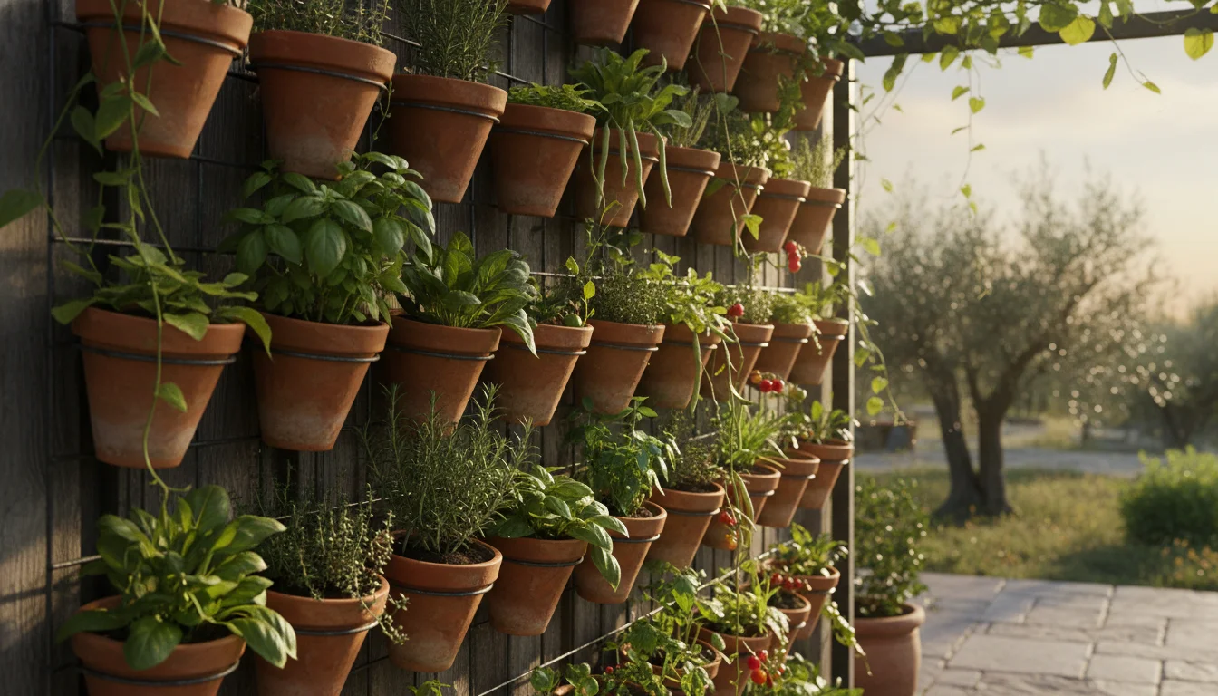 horta vertical em vasos - imagem de destaque: horta vertical em vasos: o guia definitivo para cultivar em espaços pequenos