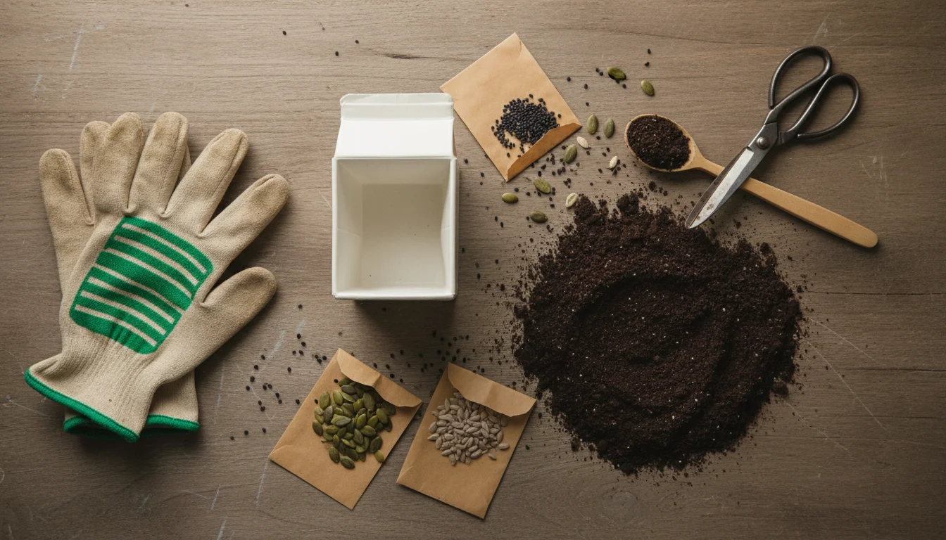 o que plantar em caixa de leite