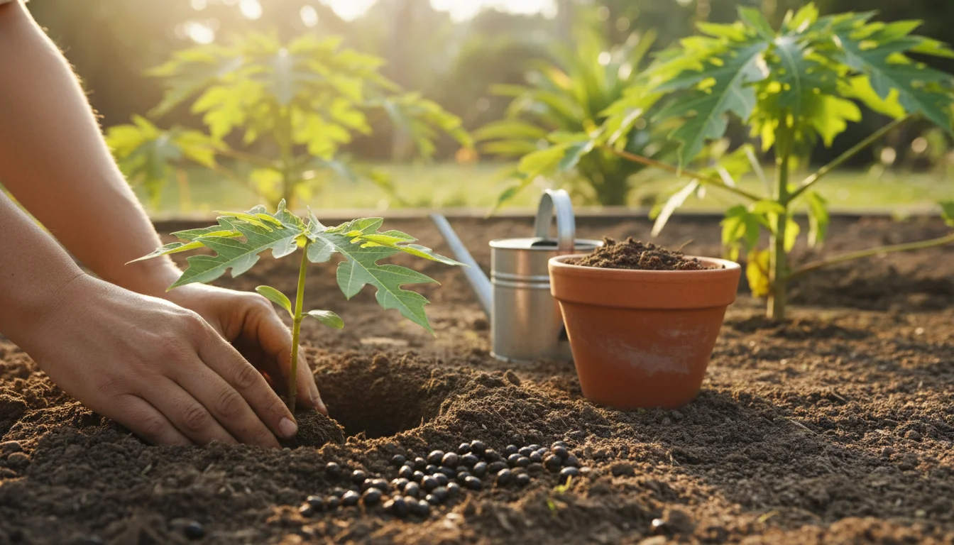 como plantar mamão - Imagem de destaque: Como plantar mamão: guia completo do plantio à colheita