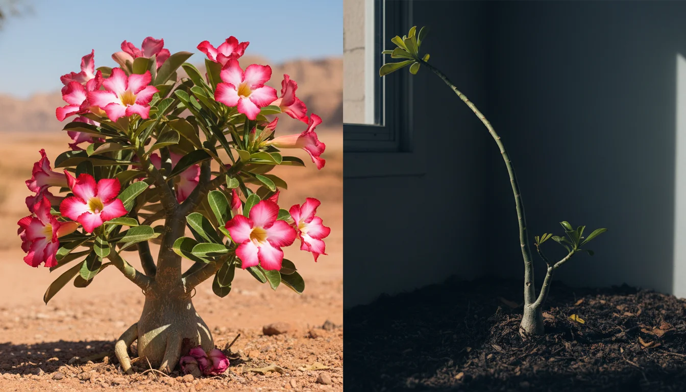 como plantar rosa do deserto