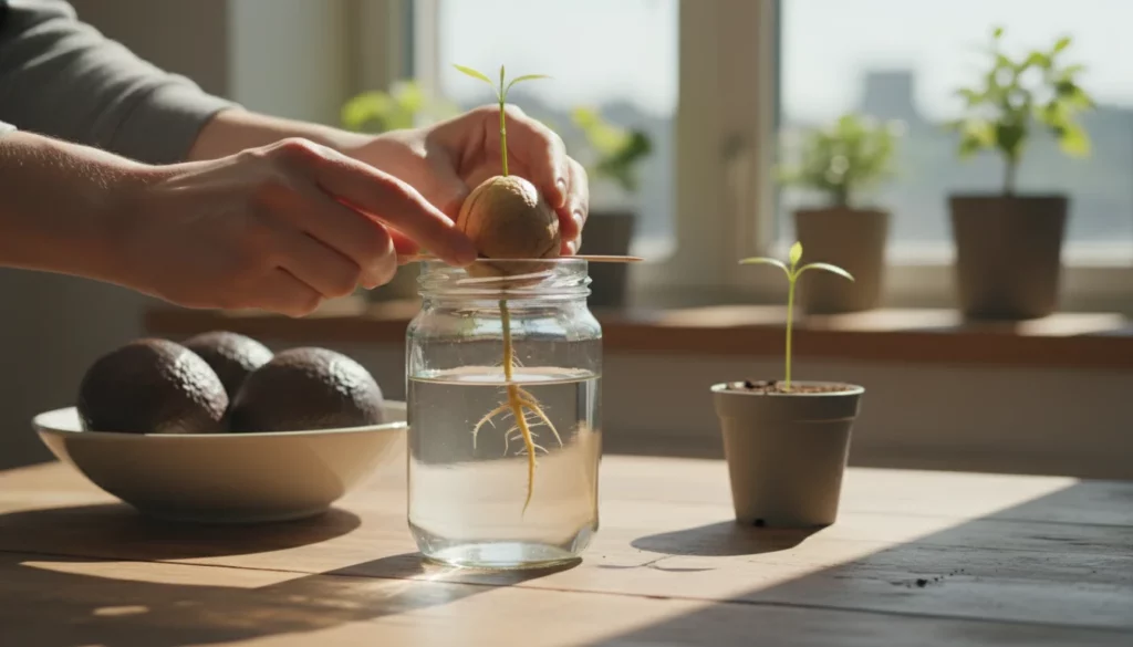 como plantar abacate - Imagem de destaque: Como plantar abacate: o guia definitivo do caroço à colheita