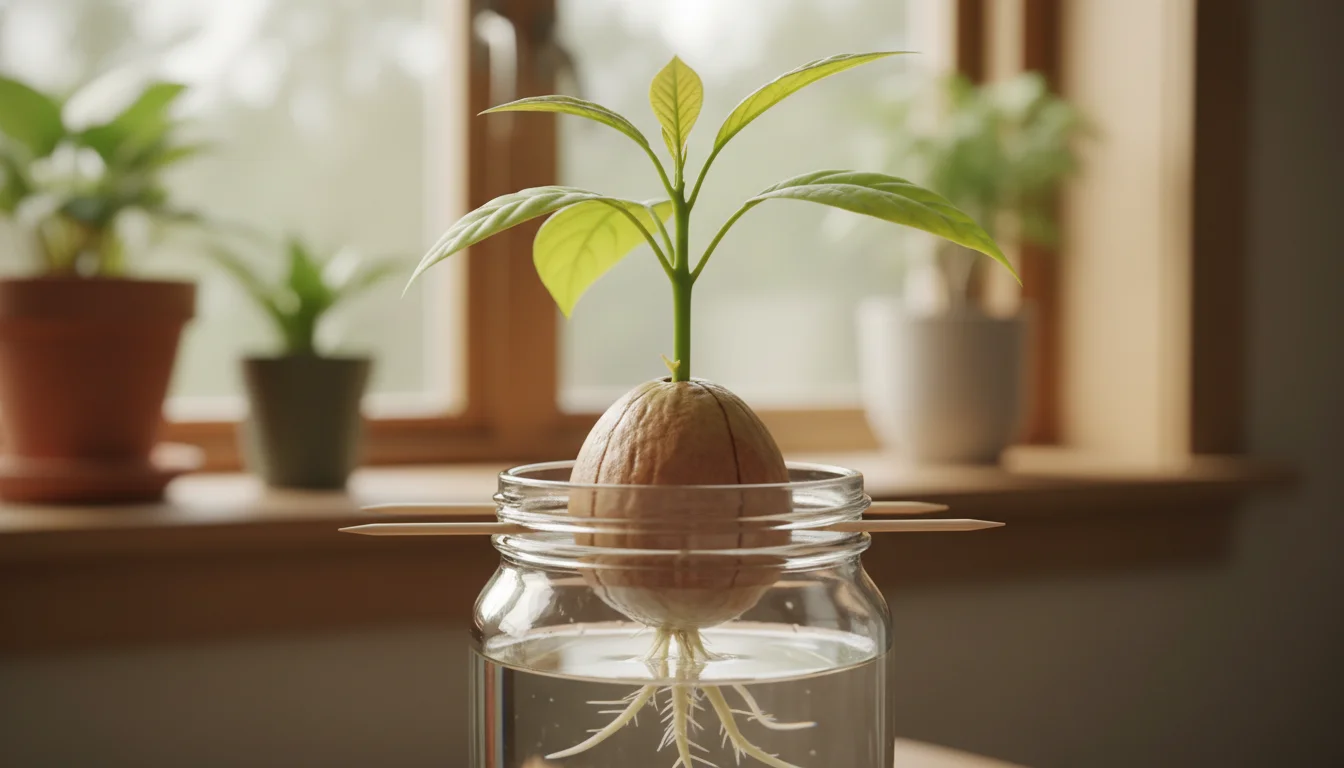 Como plantar abacate na água - Imagem de destaque: Como plantar abacate na água: o guia definitivo para o cultivo caseiro